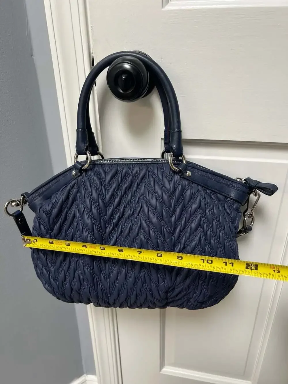 Coach 70th Anniversary Quilted Blue Leather Handbag No. H1176-18637